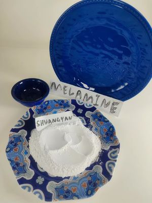 Grado industriale variopinto Shinning di purezza della polvere 99,85% della melammina delle stoviglie