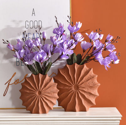 Vaso in ceramica per decorazioni domestiche Set di 2, Vaso in terracotta, Vaso per fiori, Vaso di fiori secchi, Vaso di fiori da taglio, Decorazione autunnale