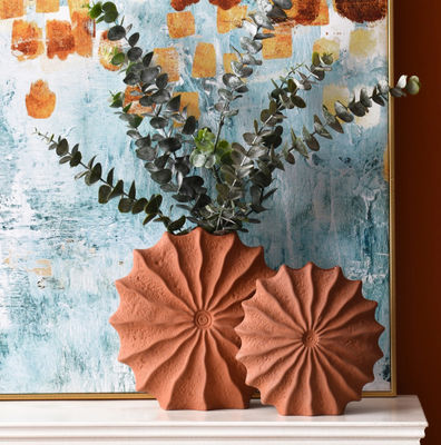 Vaso in ceramica per decorazioni domestiche Set di 2, Vaso in terracotta, Vaso per fiori, Vaso di fiori secchi, Vaso di fiori da taglio, Decorazione autunnale