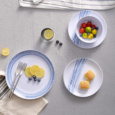 12pcs Rustico Melamina Servitaio Set Lavatrice Sicuro Pioggia