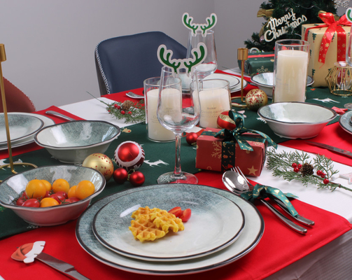 Materiale Set di piastre di melammina bianca lavastoviglie sicura per alberghi