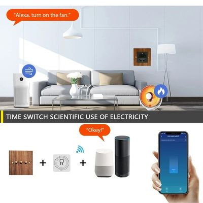 Smart Home Essential Light Switch Panel Legno massello Wi-Fi comando vocale