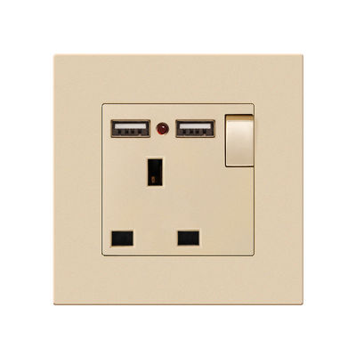 Pannello di commutazione della luce di ricarica in melamina 13A 16A USB tipo C presa multi-buco