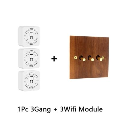 Copertina Legno Massello Toggle Switch Light Pannello Messaggio Home Switch Parete 86 Tipo Manifattura Manopola Nascosto Manopola Tog