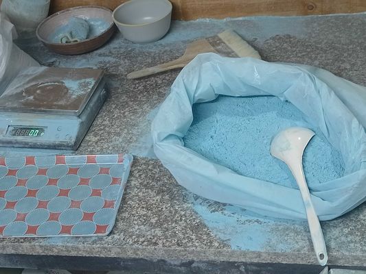 990,8% Polvere di plastica di melamina blu per stoviglie di melamina