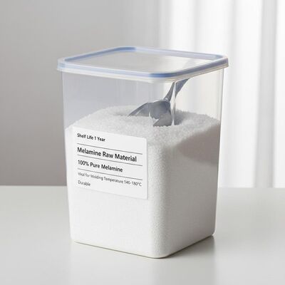 Durata di conservazione 1 anno Materia prima melammina 100% melammina Ideale per lo stampaggio Temperatura 140-180 gradi Celsius Durabile