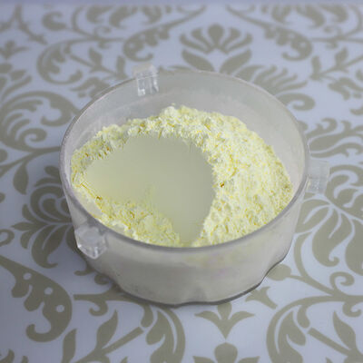 GUFAITH Giallo 100% Melammina di grado alimentare Melammina formaldeide Resina Materiale grezzo per stoviglie Colore Melammina Formaggio Compound Stabile Ottimo flusso