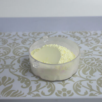 GUFAITH Giallo 100% Melammina di grado alimentare Melammina formaldeide Resina Materiale grezzo per stoviglie Colore Melammina Formaggio Compound Stabile Ottimo flusso